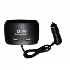 Priza auto In-Car, 120 W, 2 x USB, 3 iesiri